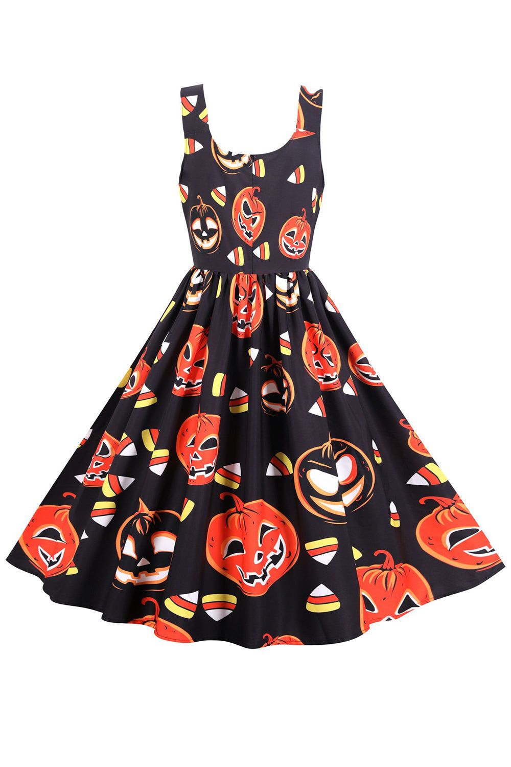 Orange Pumpkin Lantern Halloween Dress sold by Zapaka product image thumbnail 2