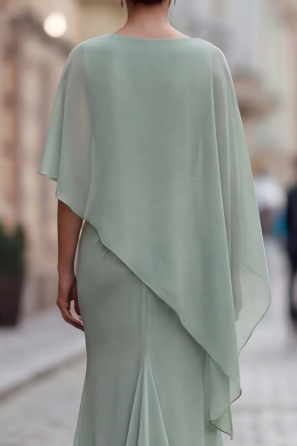 Sage Green Chiffon Ruched Shawl sold by Zapaka product image thumbnail 2