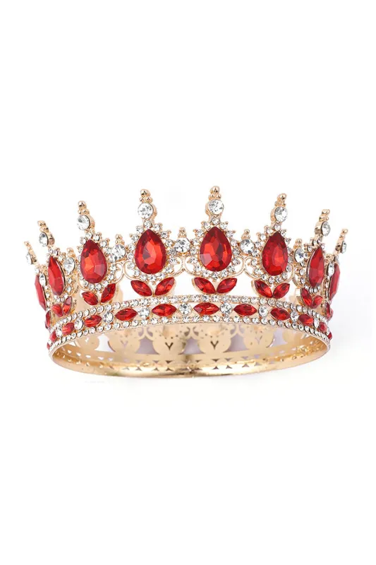 Red Crystal Prom Queen Pageant Crown Tiara sold by Zapaka