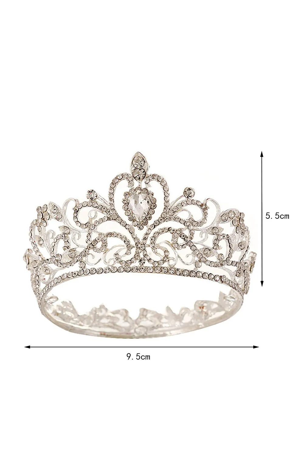 Crystal Prom Queen Pageant Golden Crown Tiara sold by Zapaka product image thumbnail 4