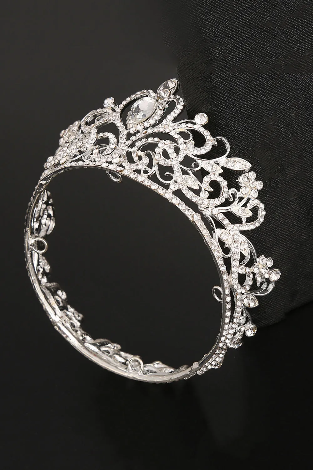 Crystal Prom Queen Pageant Golden Crown Tiara sold by Zapaka product image thumbnail 5