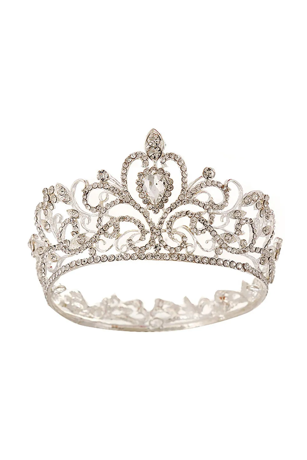 Crystal Prom Queen Pageant Golden Crown Tiara sold by Zapaka product image thumbnail 3