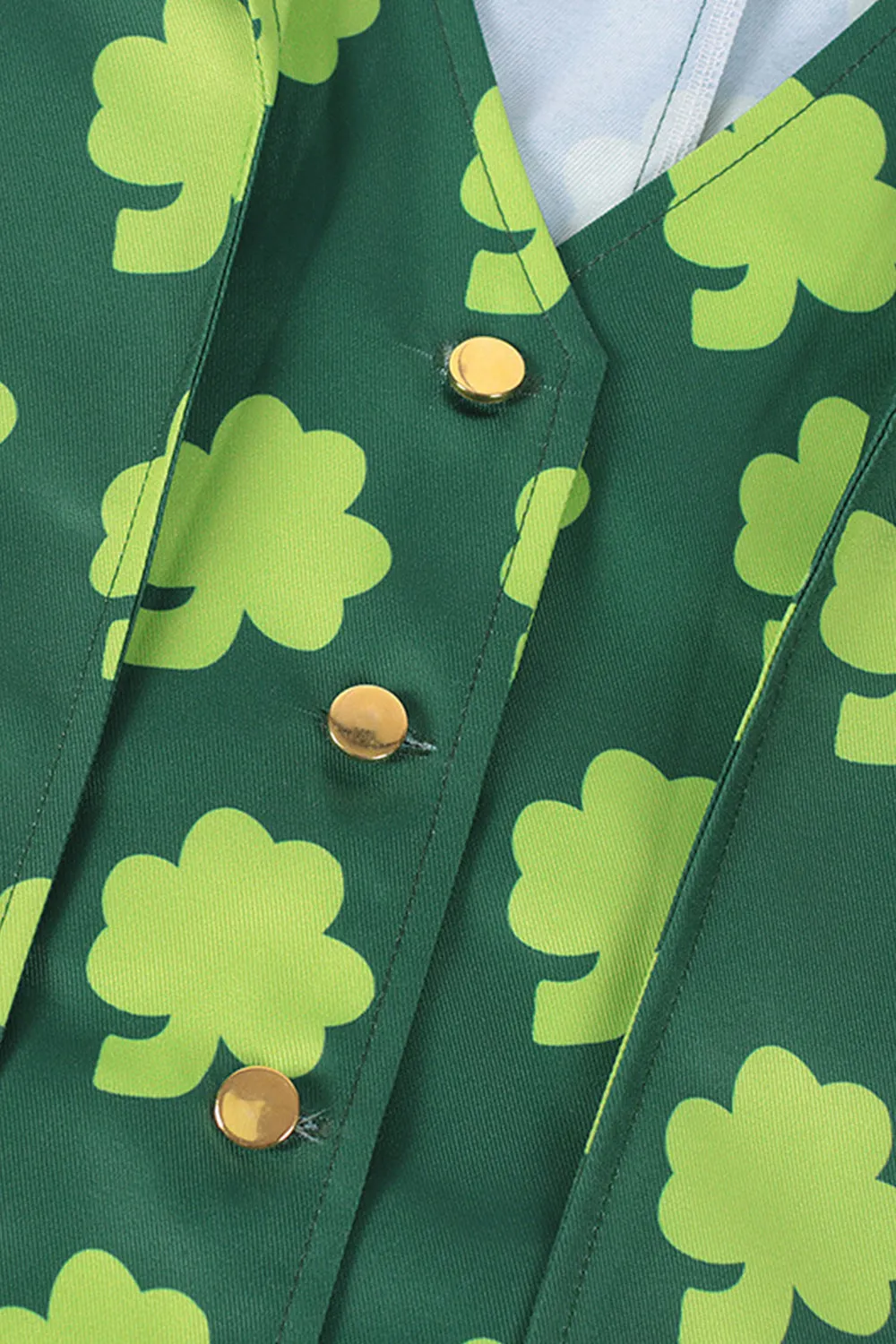 Retro Green Shamrock Slim Fit Tuxedo Jacket with Hat sold by Zapaka product image thumbnail 5