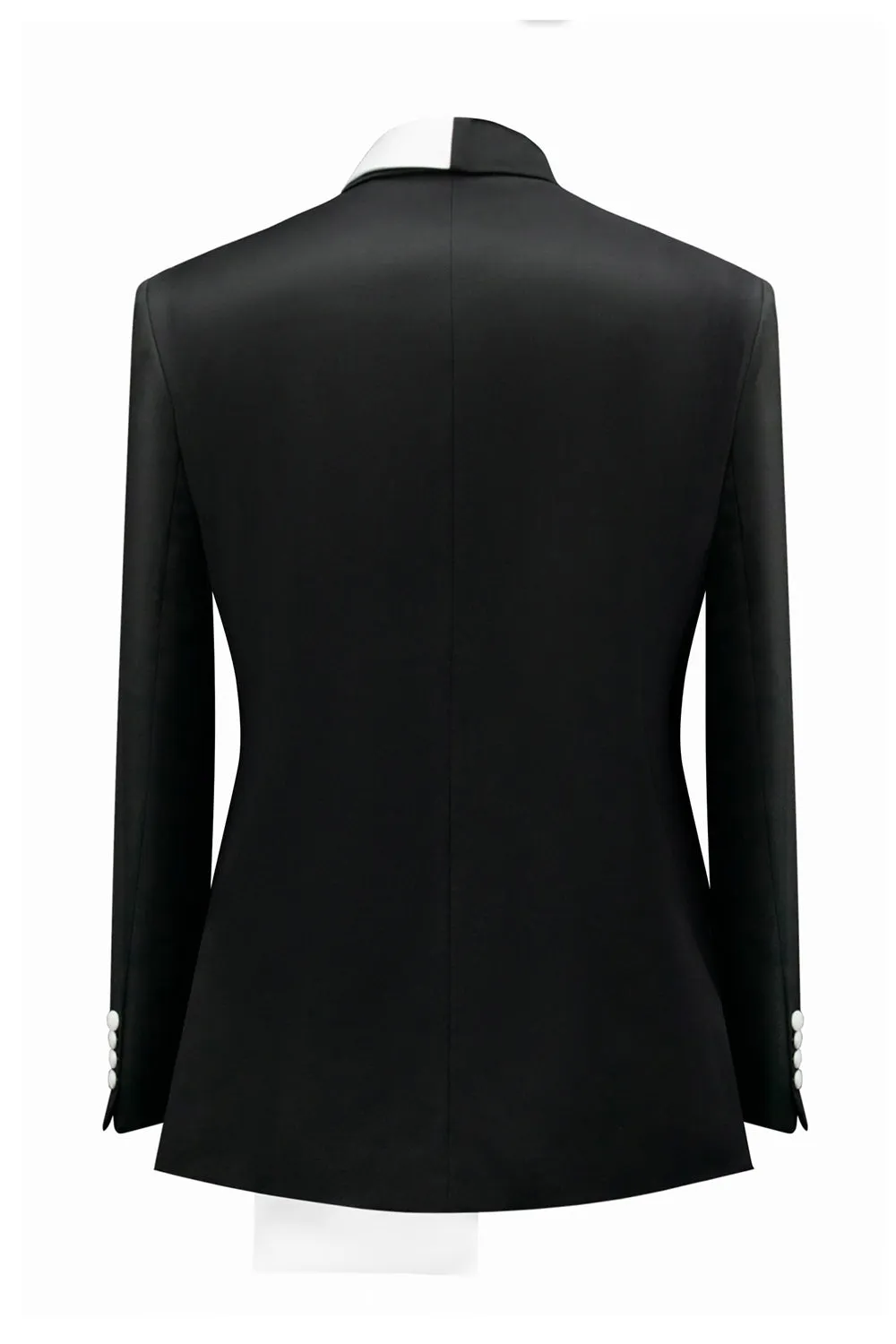 Black 2 Piece One Button Notch Lapel Men's Prom Suits sold by Zapaka product image thumbnail 3