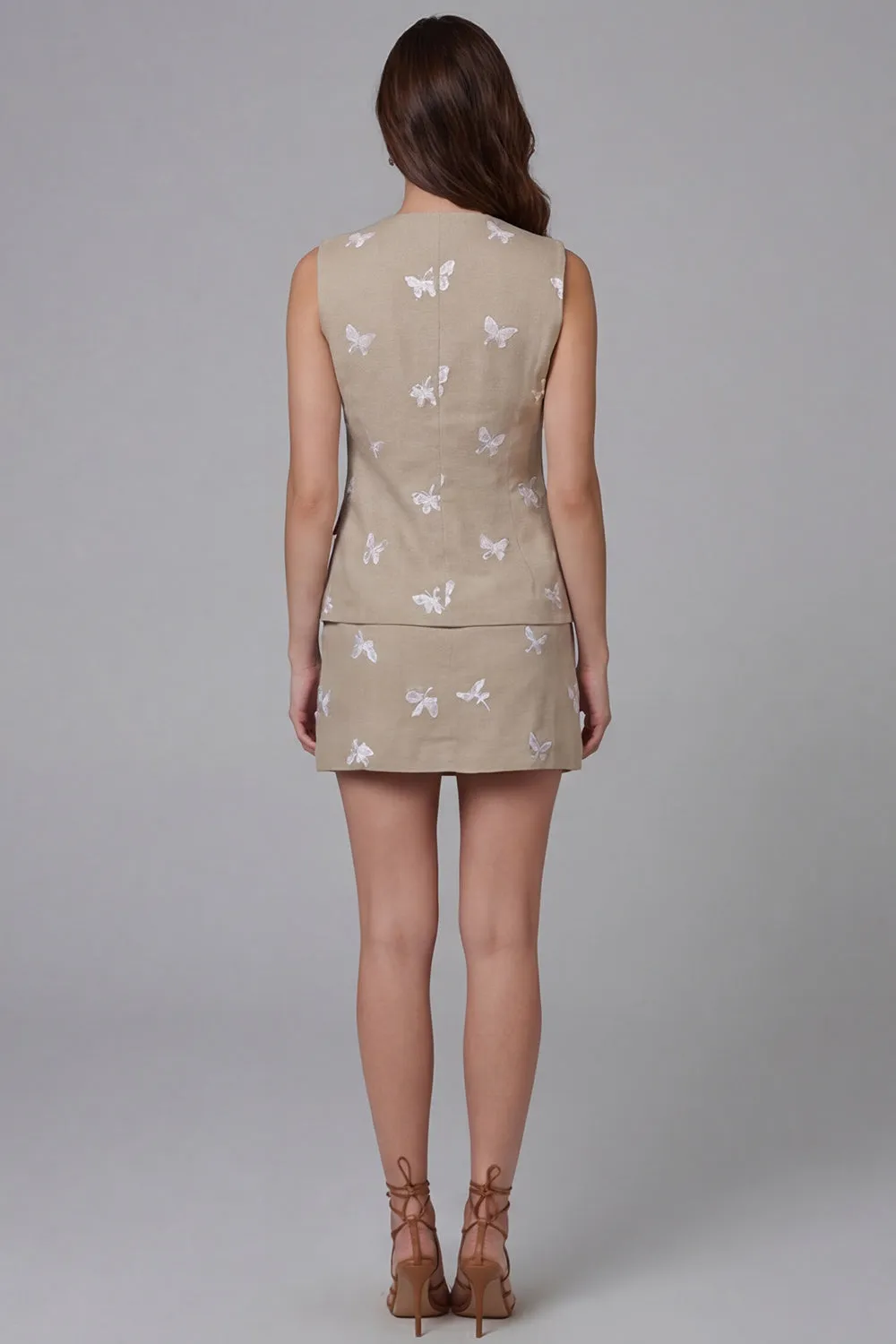 Khaki Single-Breasted Floral 2-piece Work Suits sold by Zapaka product image thumbnail 2