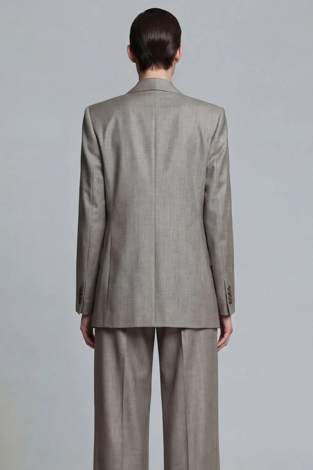 Grey Peak Lapel 2 Piece Double Breasted Work Suits sold by Zapaka product image thumbnail 4