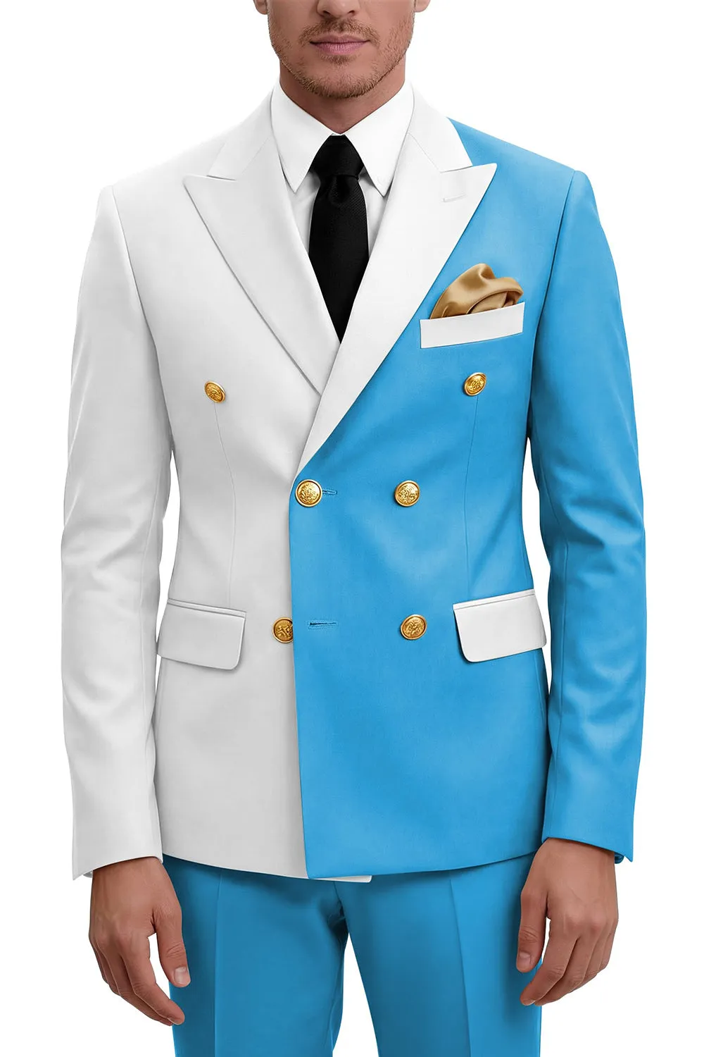 Purple 2 Piece Peak Lapel Double Breasted Men's Prom Suits sold by Zapaka product image thumbnail 4