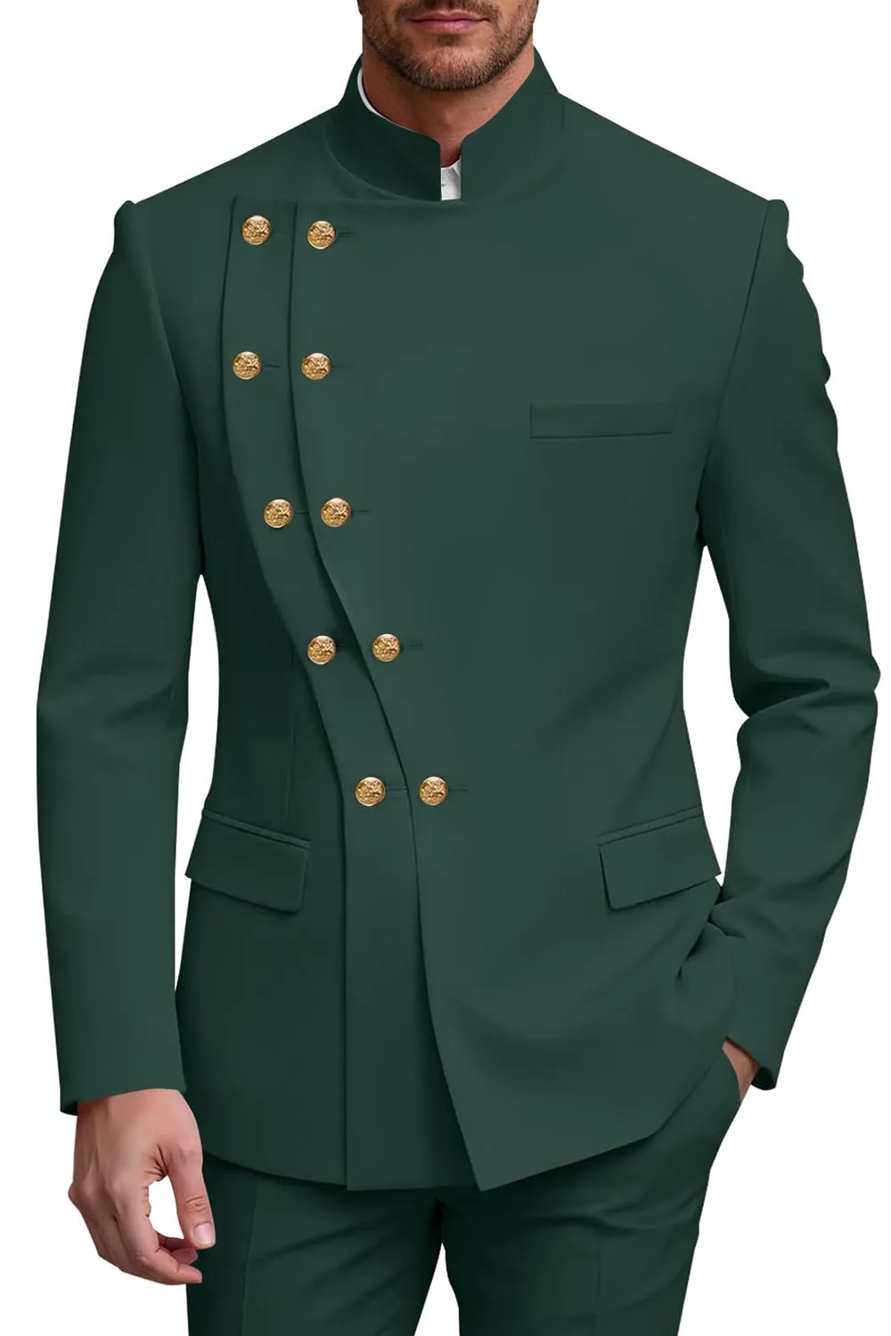 2 Piece Double Breasted Black Men's Prom Suits sold by Zapaka product image thumbnail 4