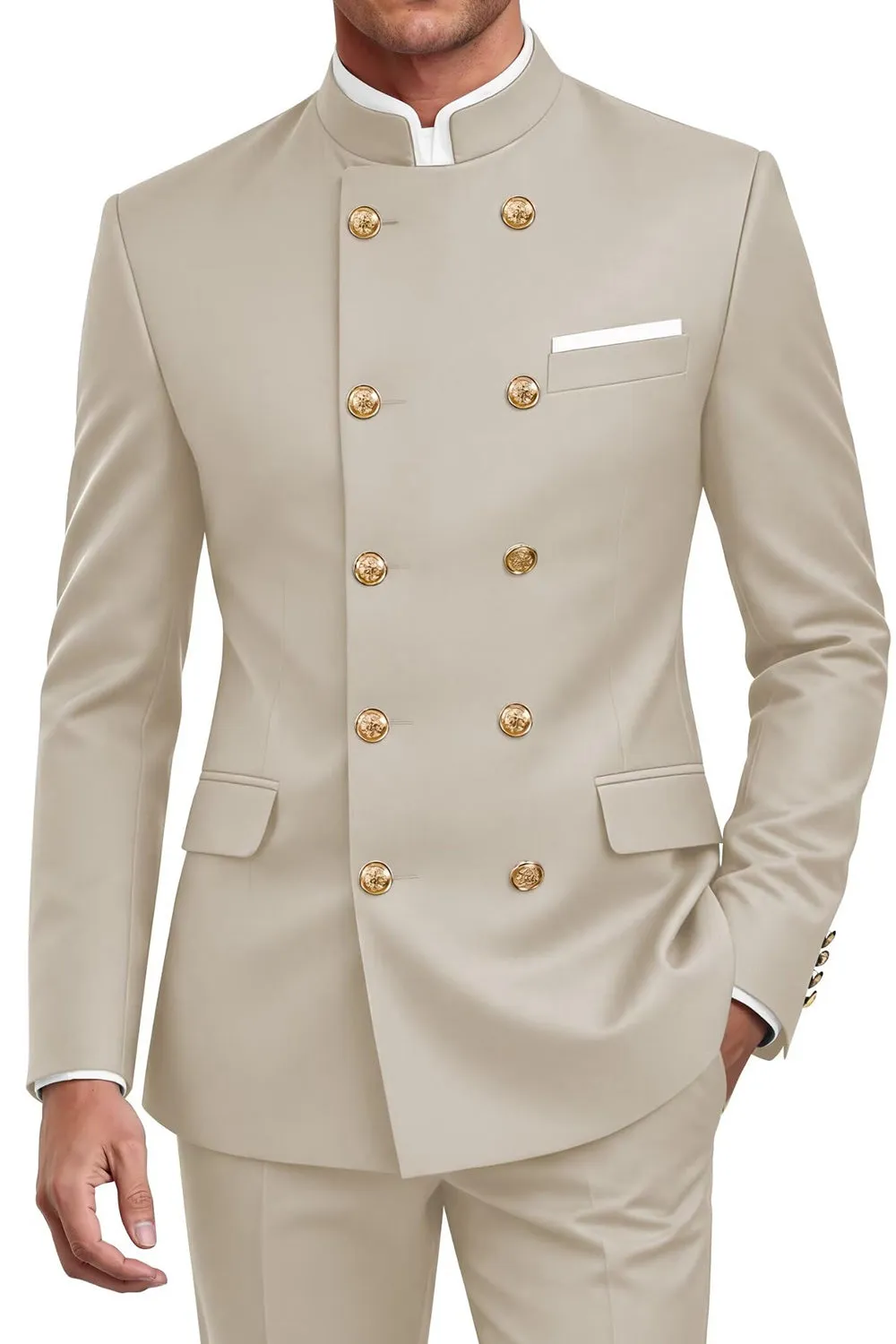 Navy 2 Piece Double Breasted Men's Suits sold by Zapaka product image thumbnail 5