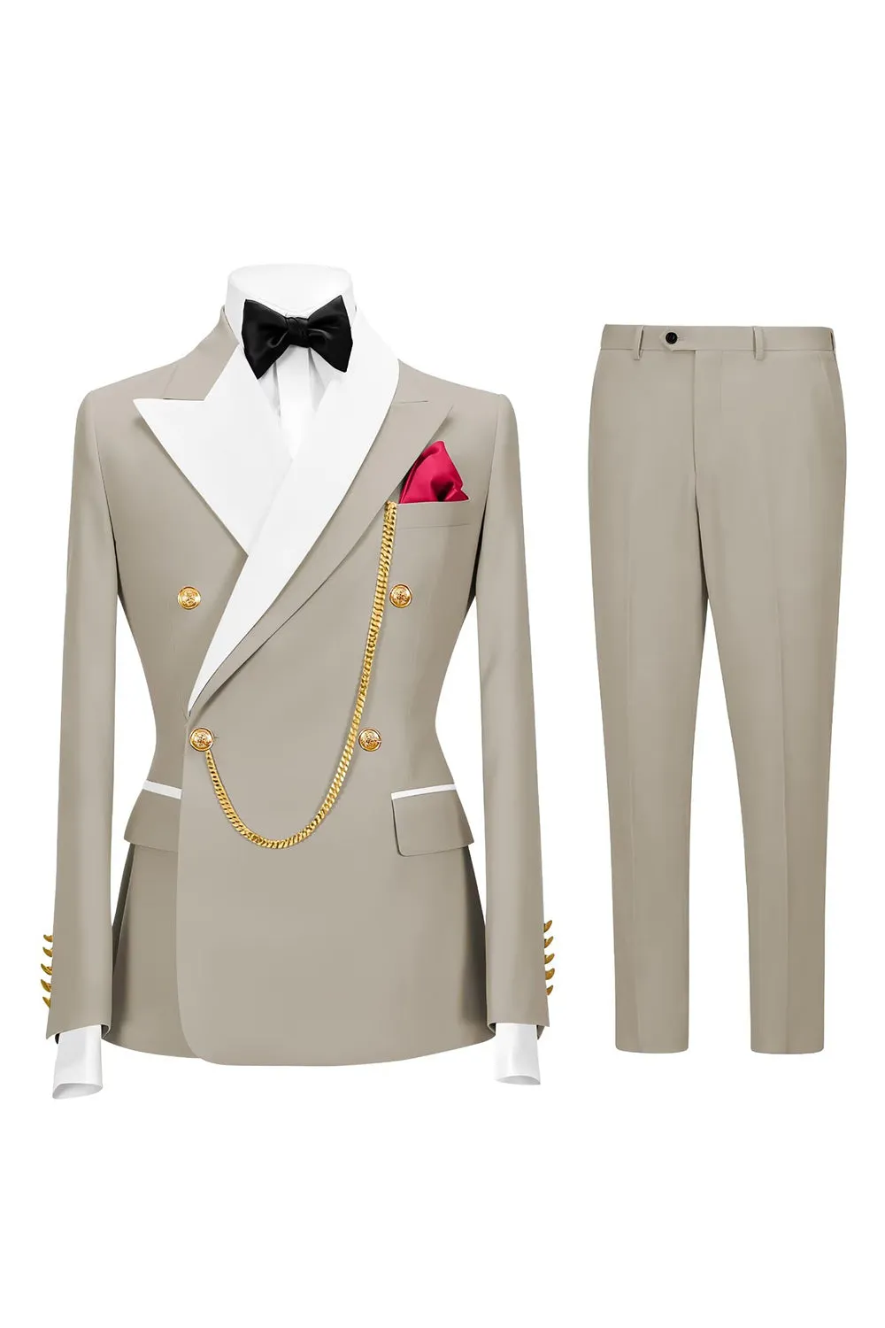 Sage Green 2 Piece Peak Lapel Double Breasted Men's Prom Suits sold by Zapaka product image thumbnail 4