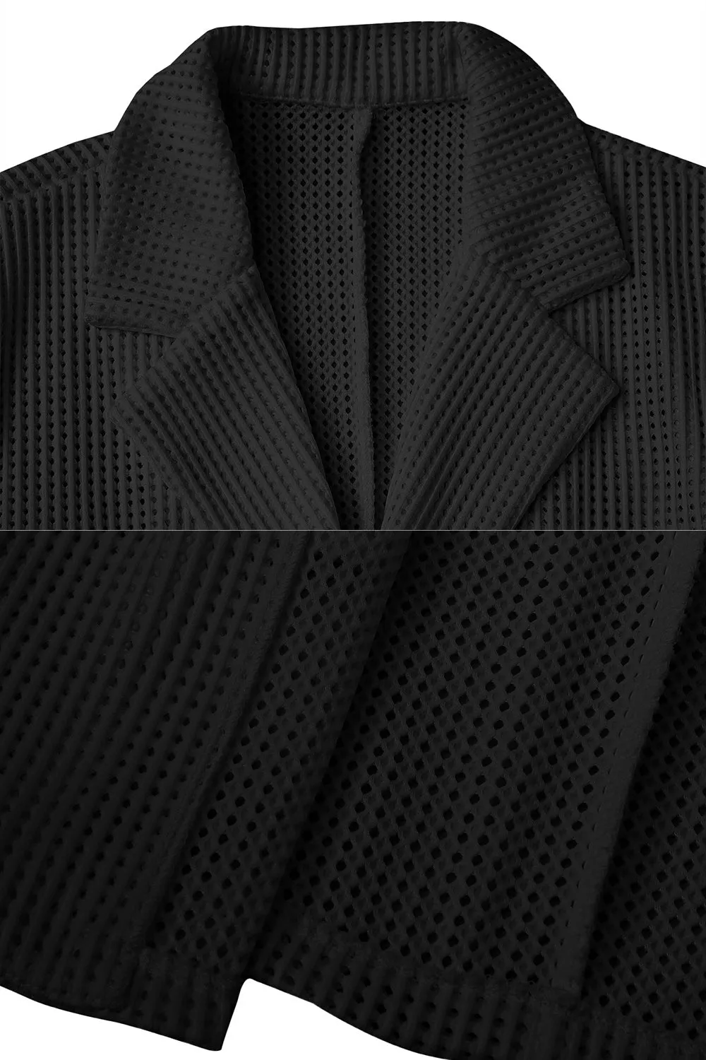 Black Notch Lapel Single Breasted Men's Jacket sold by Zapaka product image thumbnail 3
