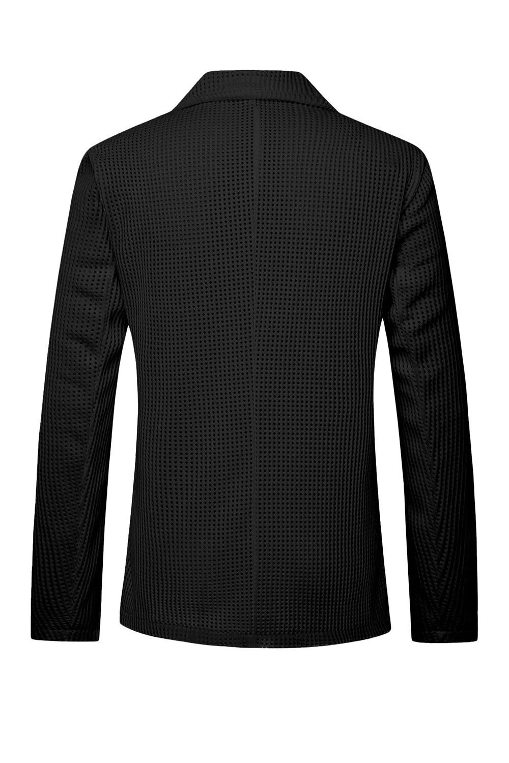 Black Notch Lapel Single Breasted Men's Jacket sold by Zapaka product image thumbnail 2