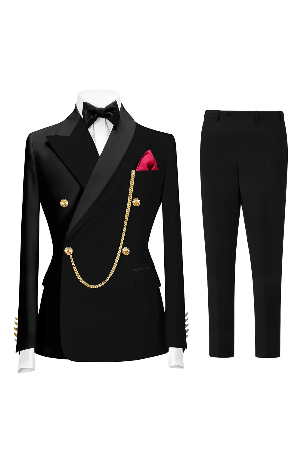 Dark Green 2 Piece Peak Lapel Double Breasted Men's Prom Suits sold by Zapaka product image thumbnail 5