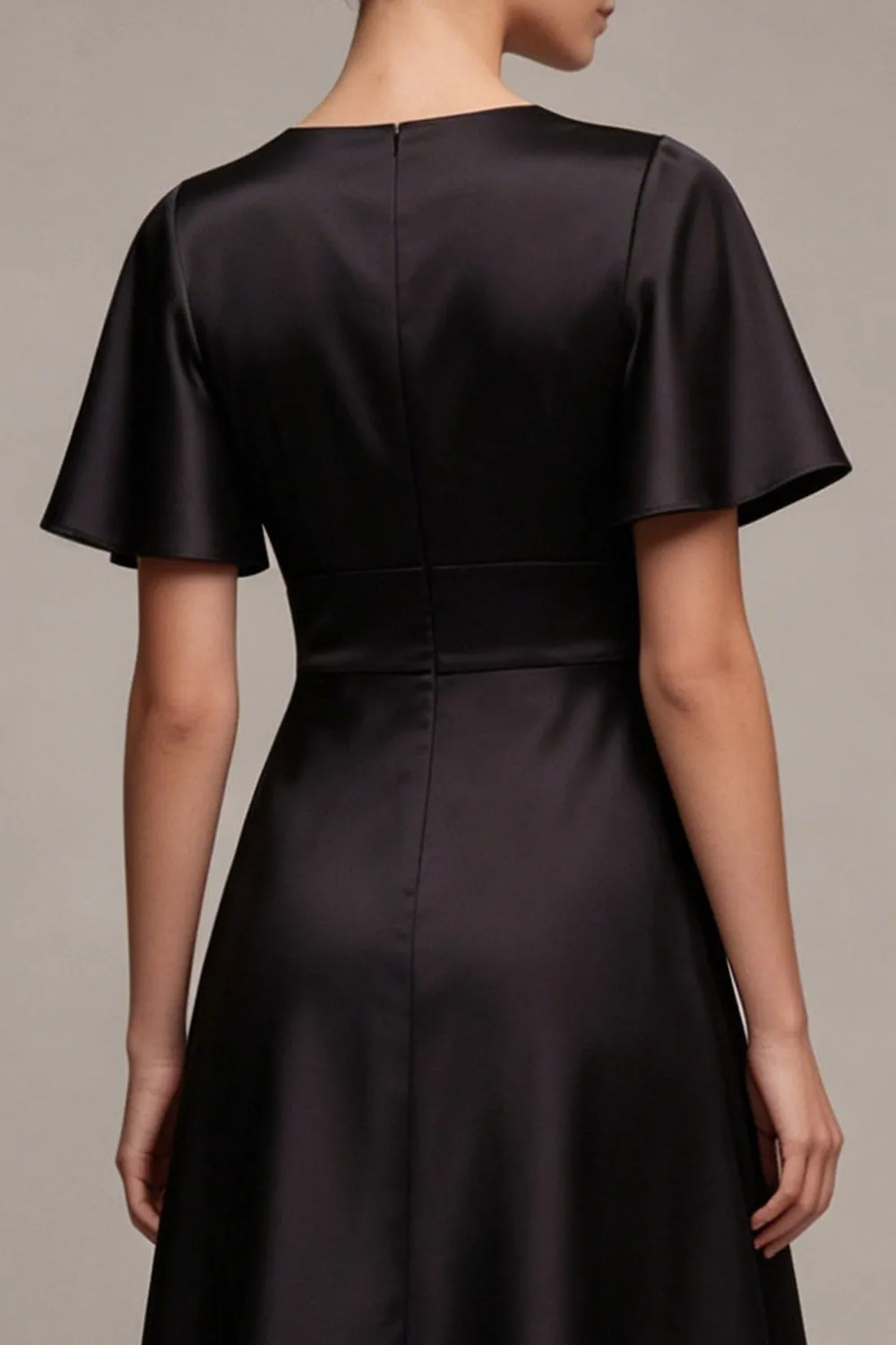 Flutter Sleeves V-Neck Long A Line Formal Dress sold by Zapaka product image thumbnail 4