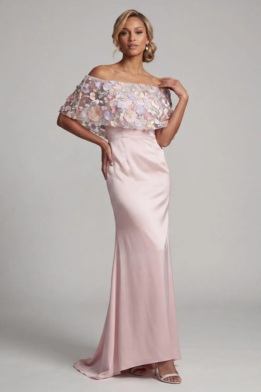 Blush Long Mermaid Floral Mother of the Bride Dress sold by Zapaka product image thumbnail 2