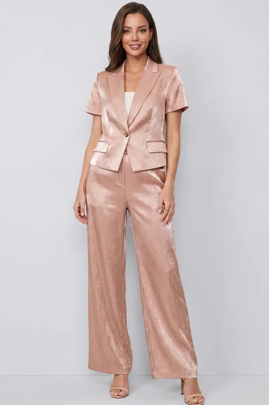 Peaked Lapel Dusty Rose 2 piece Women's Work Suits made by Zapaka