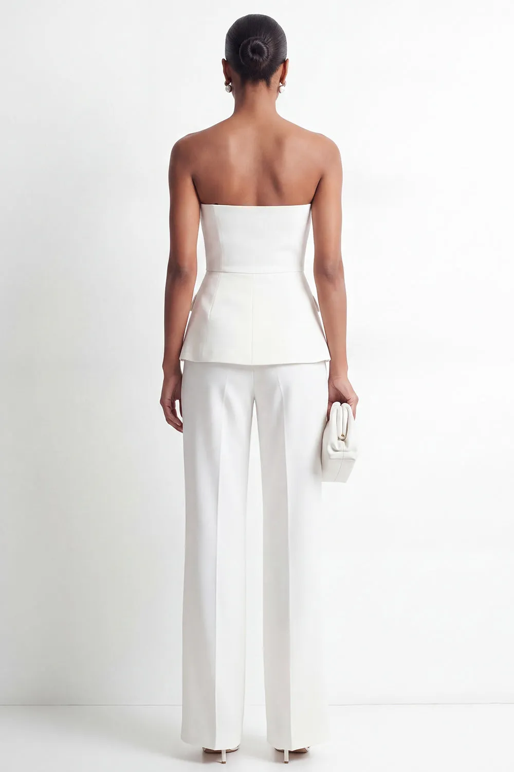 White 2-Piece Strapless Double Breasted Slim Fit Women Suits sold by Zapaka product image thumbnail 2