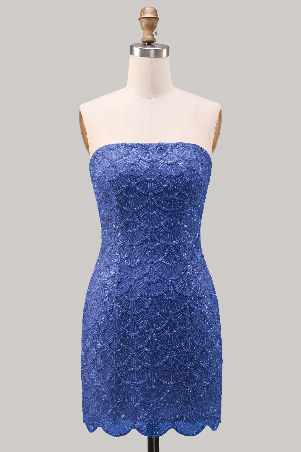 Strapless Pink Tight Floral Lace Up Back Short Homecoming Dress with Lace Up Back sold by Zapaka product image thumbnail 5