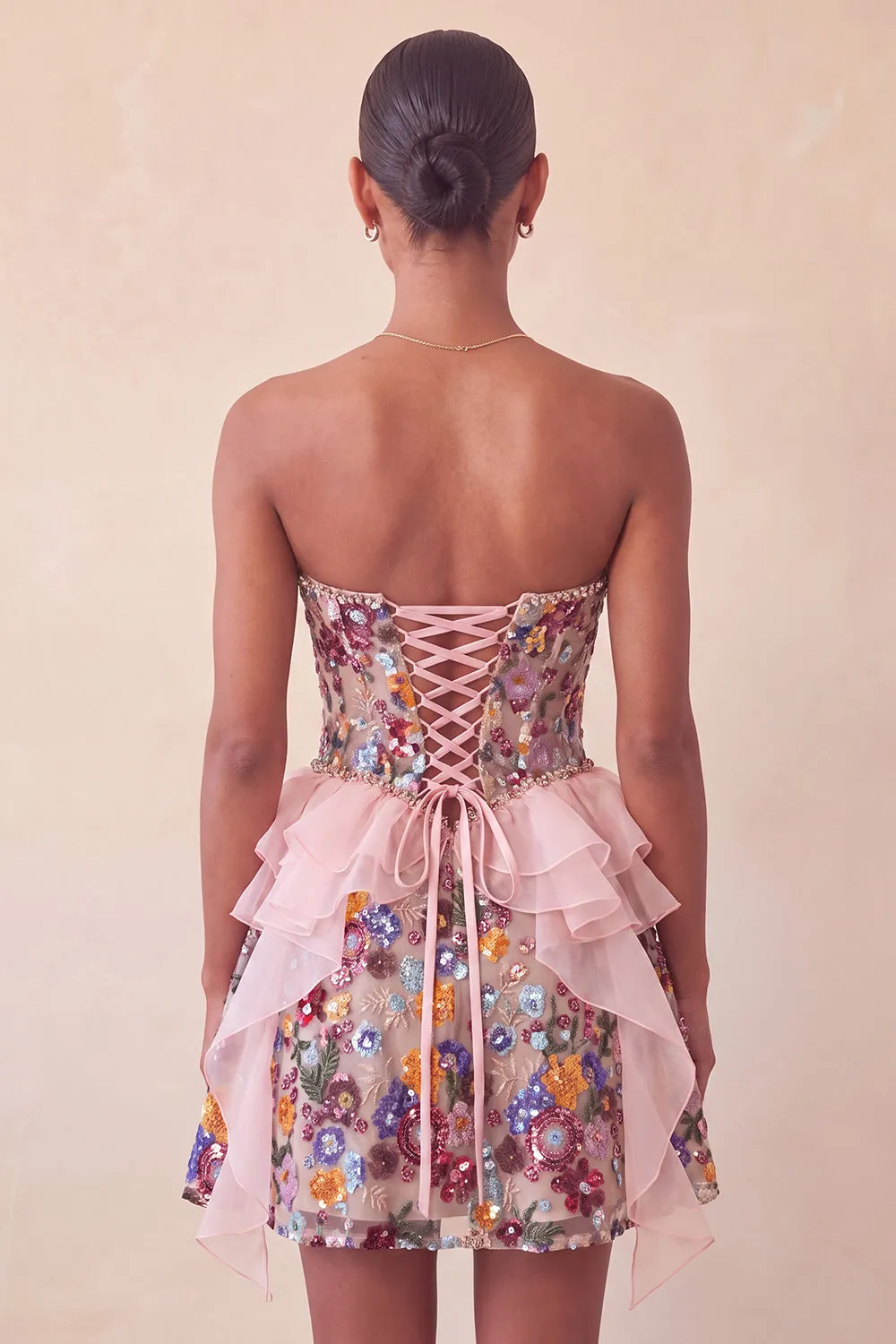 Sage Green Sweetheart Corset A-Line Short Homecoming Dress with Sequins sold by Zapaka product image thumbnail 5