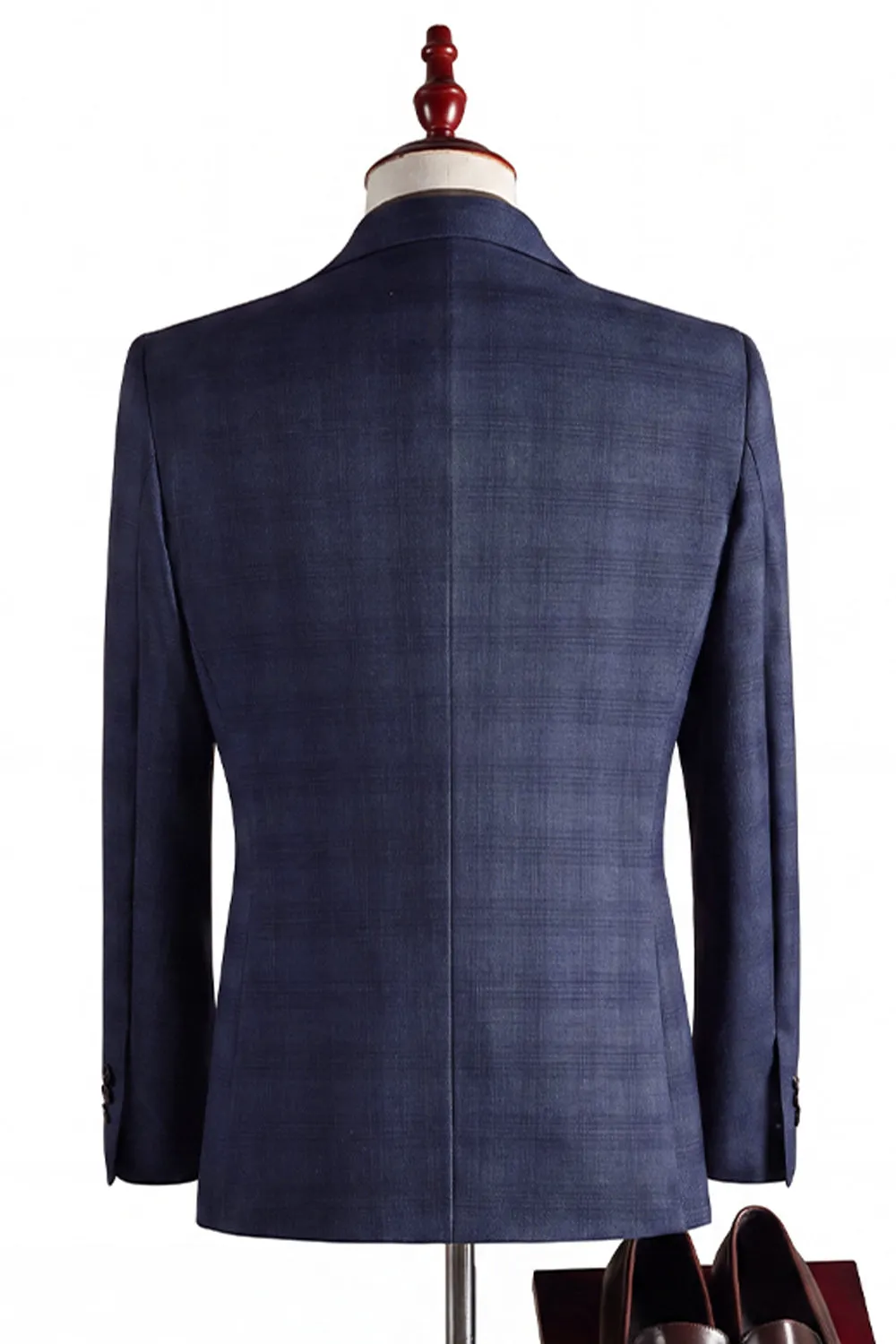 Navy 3 Piece Notch Lapel Single Breasted Men's Prom Suits sold by Zapaka product image thumbnail 4