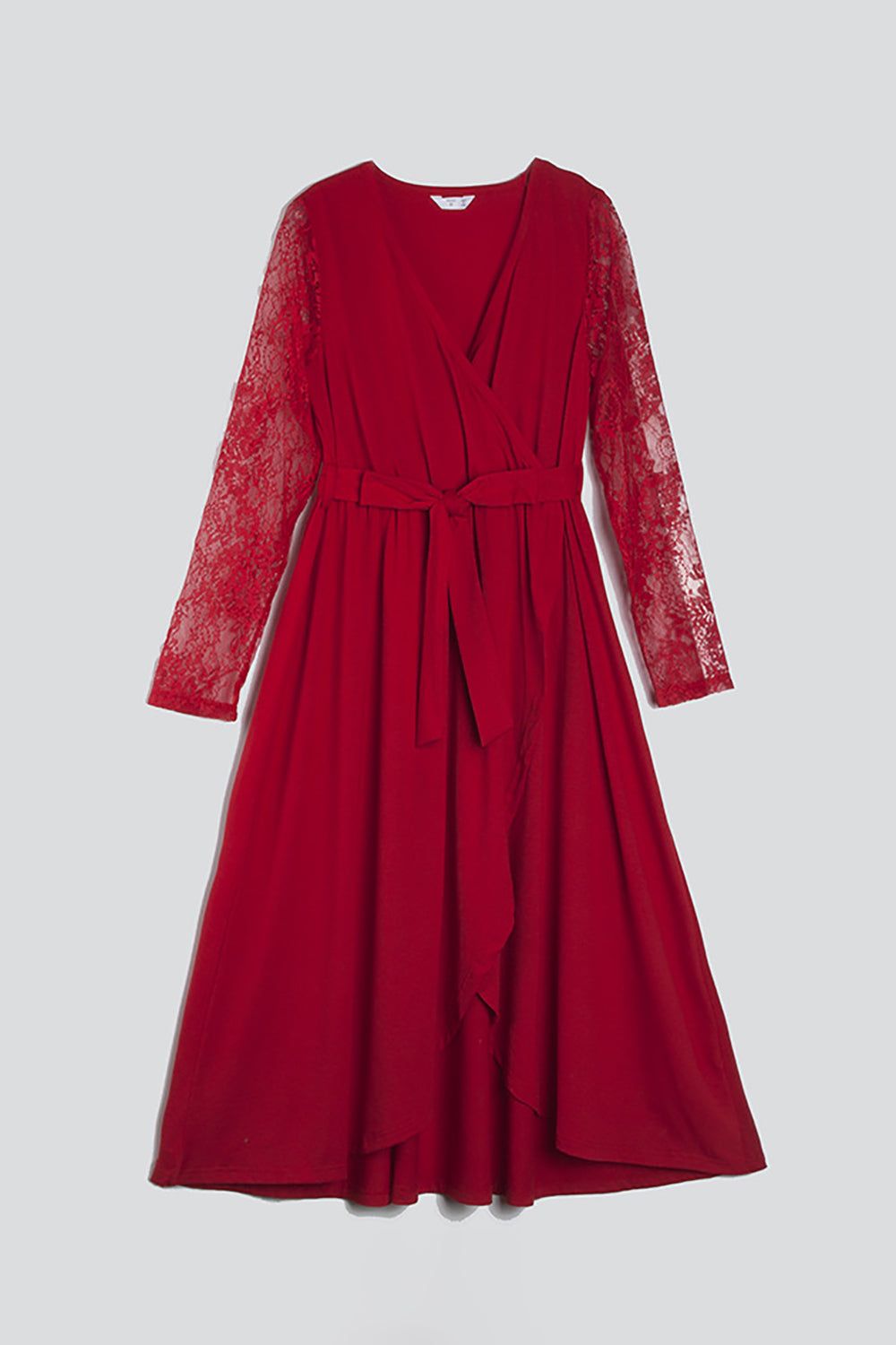 Red Lace Dresses and Long Sleeves T-Shirt Family Matching Outfits sold by Zapaka product image thumbnail 2