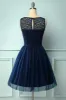 Navy Lace Party Dress sold by Zapaka