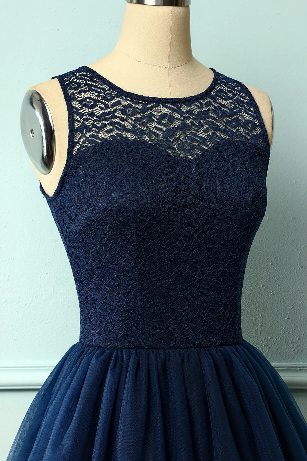 Navy Lace Party Dress sold by Zapaka product image thumbnail 4