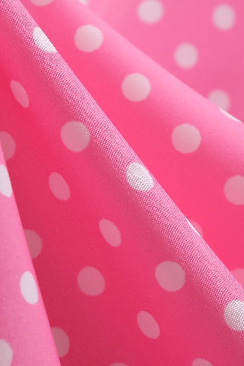 Pink Polka Dots Short Sleeves 1950s Dress sold by Zapaka product image thumbnail 4
