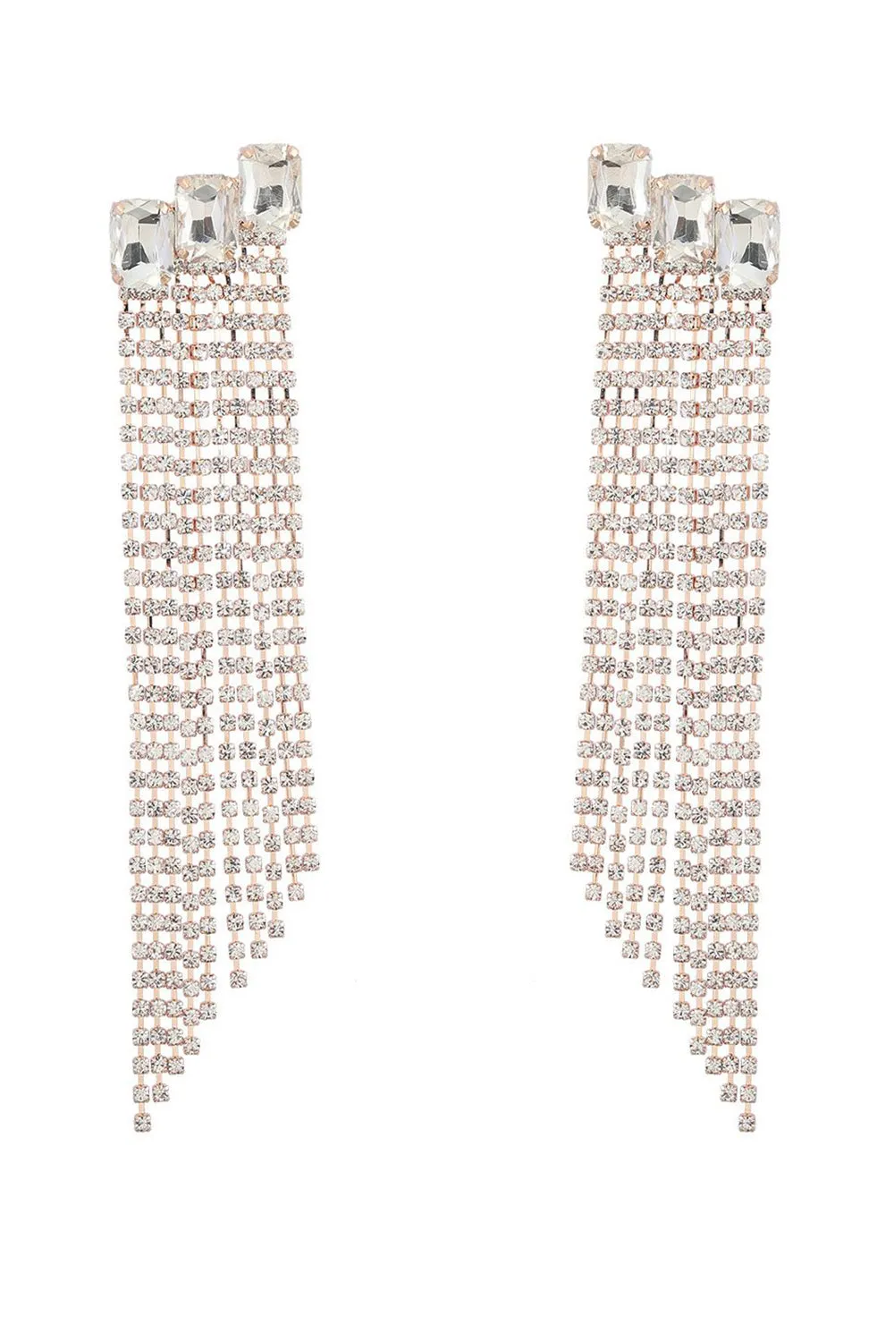 Fuchsia Beaded Rhinestone Party Earrings sold by Zapaka product image thumbnail 5