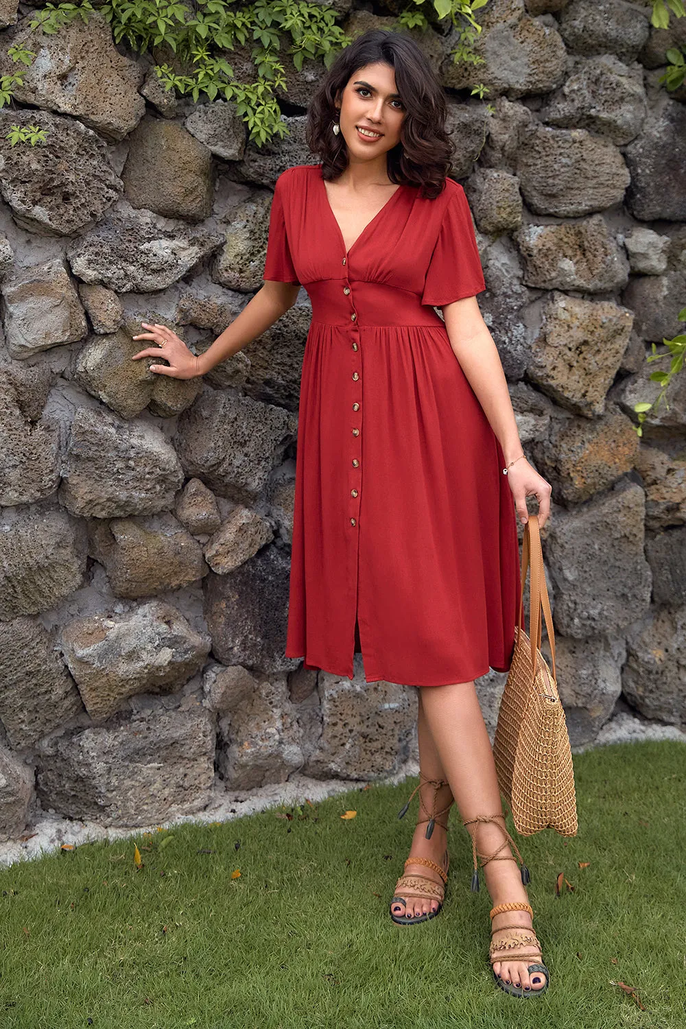 Retro Style Summer Casual Dress sold by Zapaka product image thumbnail 5
