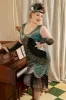 Plus Size 1920s Green Sequined Flapper Dresses sold by Zapaka