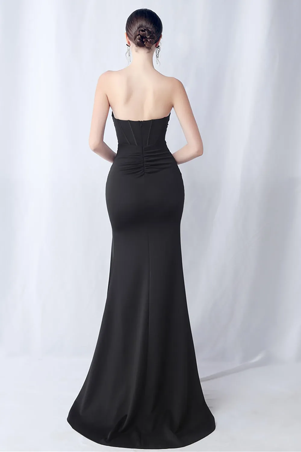 Black Mermaid Sweetheart Long Formal Dress with Slit sold by Zapaka product image thumbnail 2