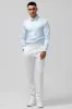 White Plaid Single Breasted Peak Lapel 2 Piece Men's Wedding Suits sold by Zapaka