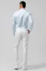 White Plaid Single Breasted Peak Lapel 2 Piece Men's Wedding Suits sold by Zapaka