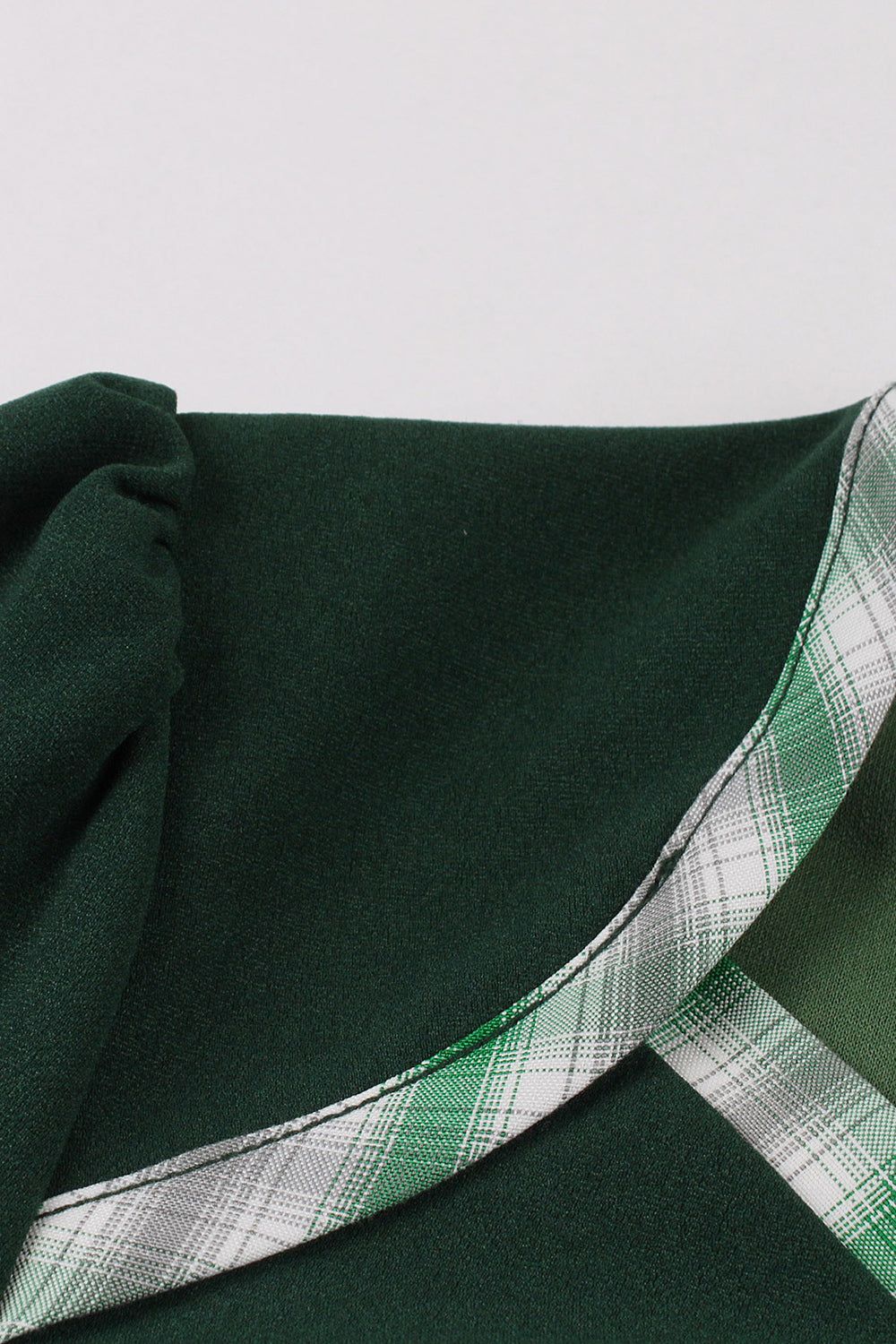 Dark Green Short Sleeves V Neck 1950s Dress sold by Zapaka product image thumbnail 4