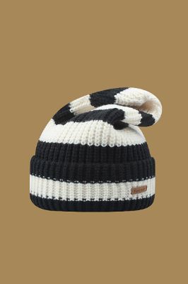 Black Knitted Striped Hat sold by Zapaka