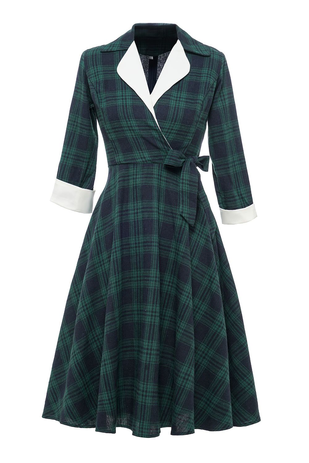 Green Plaid Vintage 1950s Dress sold by Zapaka