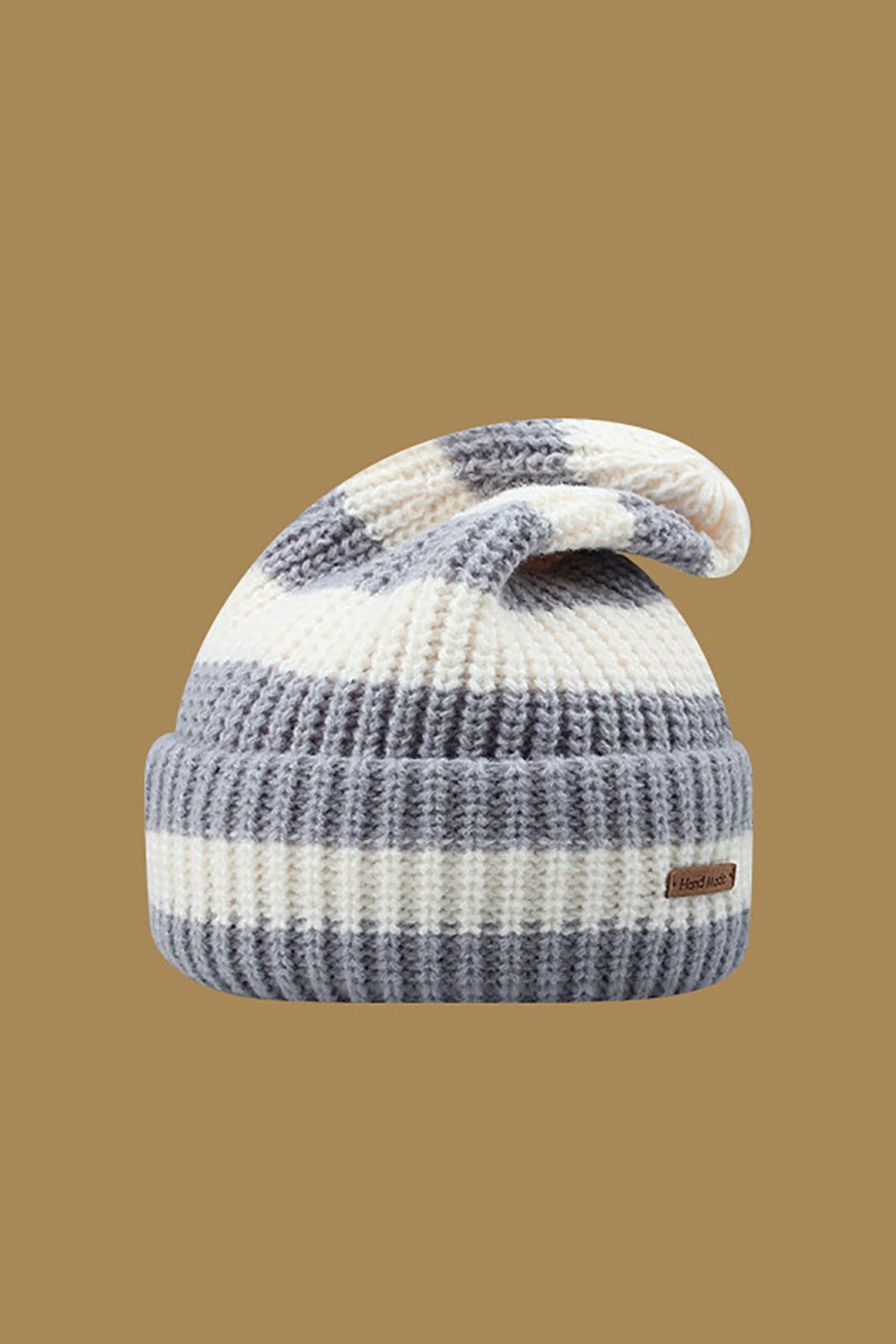 Black Knitted Striped Hat sold by Zapaka product image thumbnail 2