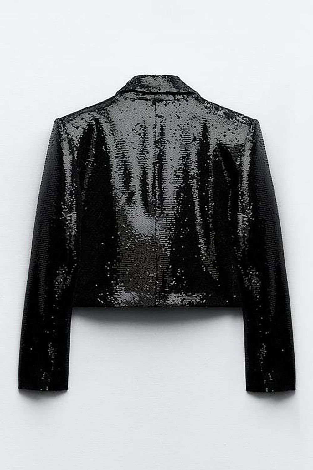 Sparkly Black Sequins Cropped Women Blazer sold by Zapaka product image thumbnail 2
