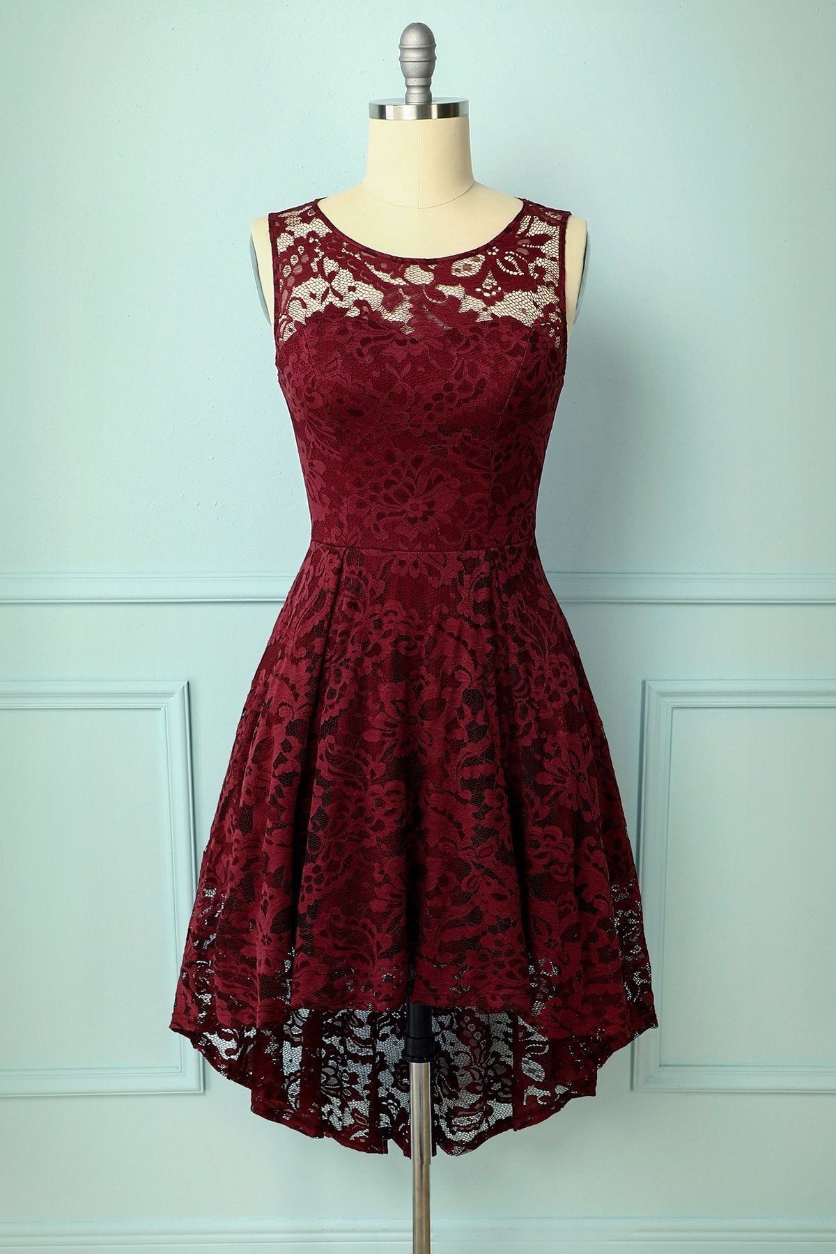 Asymmetrical Lace Dress sold by Zapaka