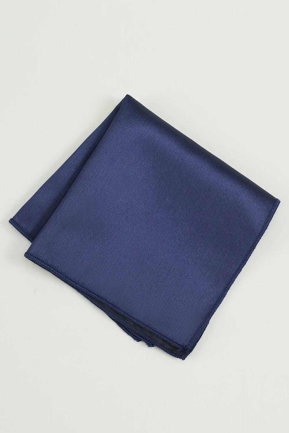 Navy Silk Pocket Square sold by Zapaka