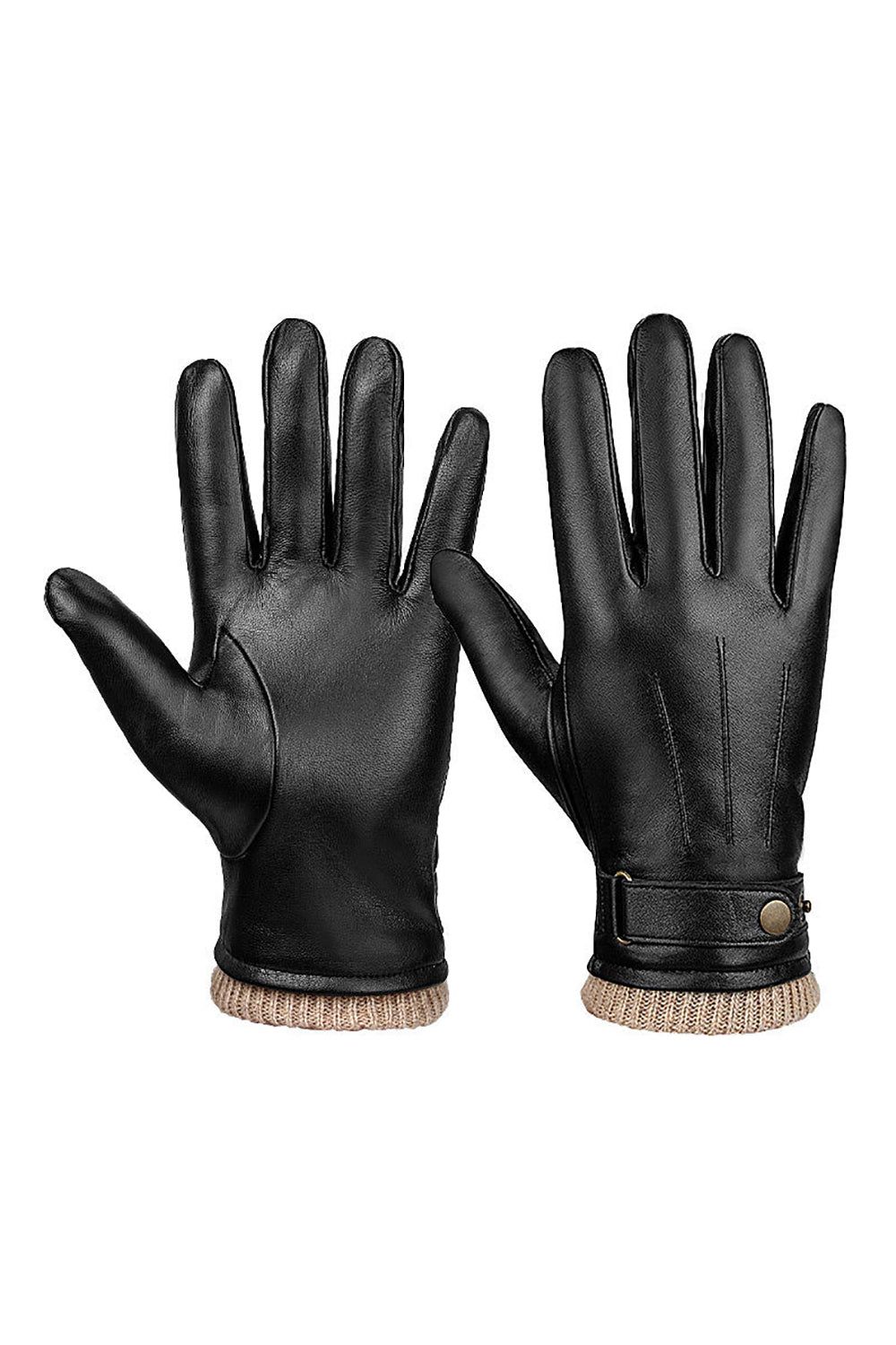 Black Leather Gloves sold by Zapaka product image thumbnail 2