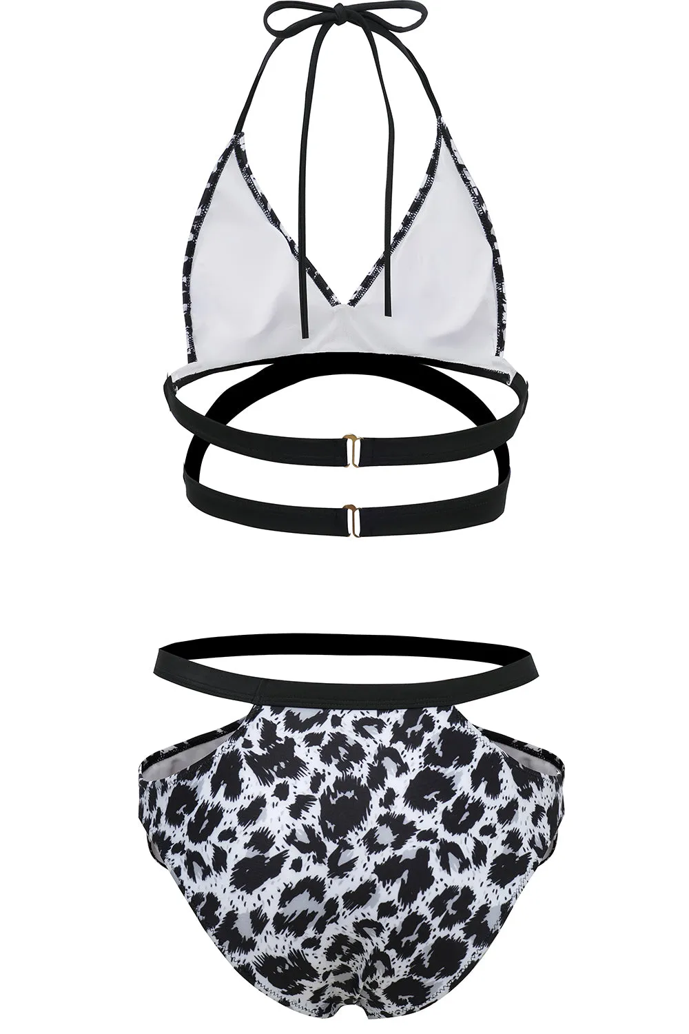 White Leopard Push Up Bikini sold by Zapaka product image thumbnail 2