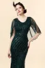 Beaded Glitter Green Flapper Dress with 1920s Accessories Set sold by Zapaka