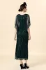 Beaded Glitter Green Flapper Dress with 1920s Accessories Set sold by Zapaka