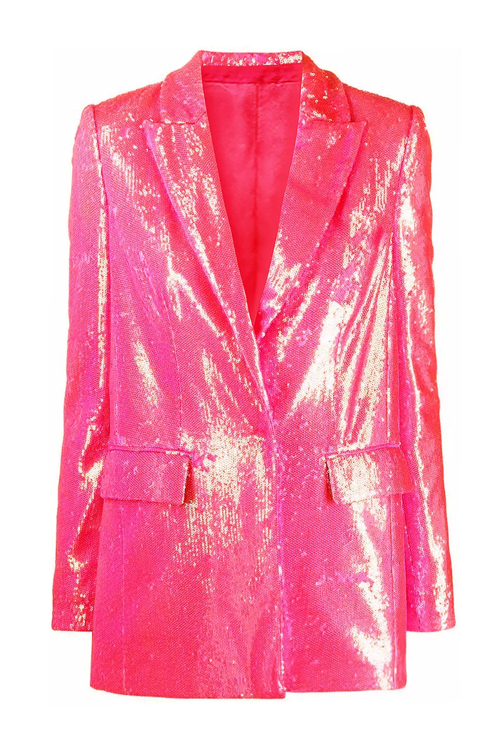 Sparkly Pink Sequins Women Party Blazer sold by Zapaka