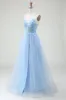 Light Blue Corset Prom Dress with Beading sold by Zapaka