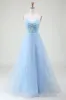 Light Blue Corset Prom Dress with Beading sold by Zapaka