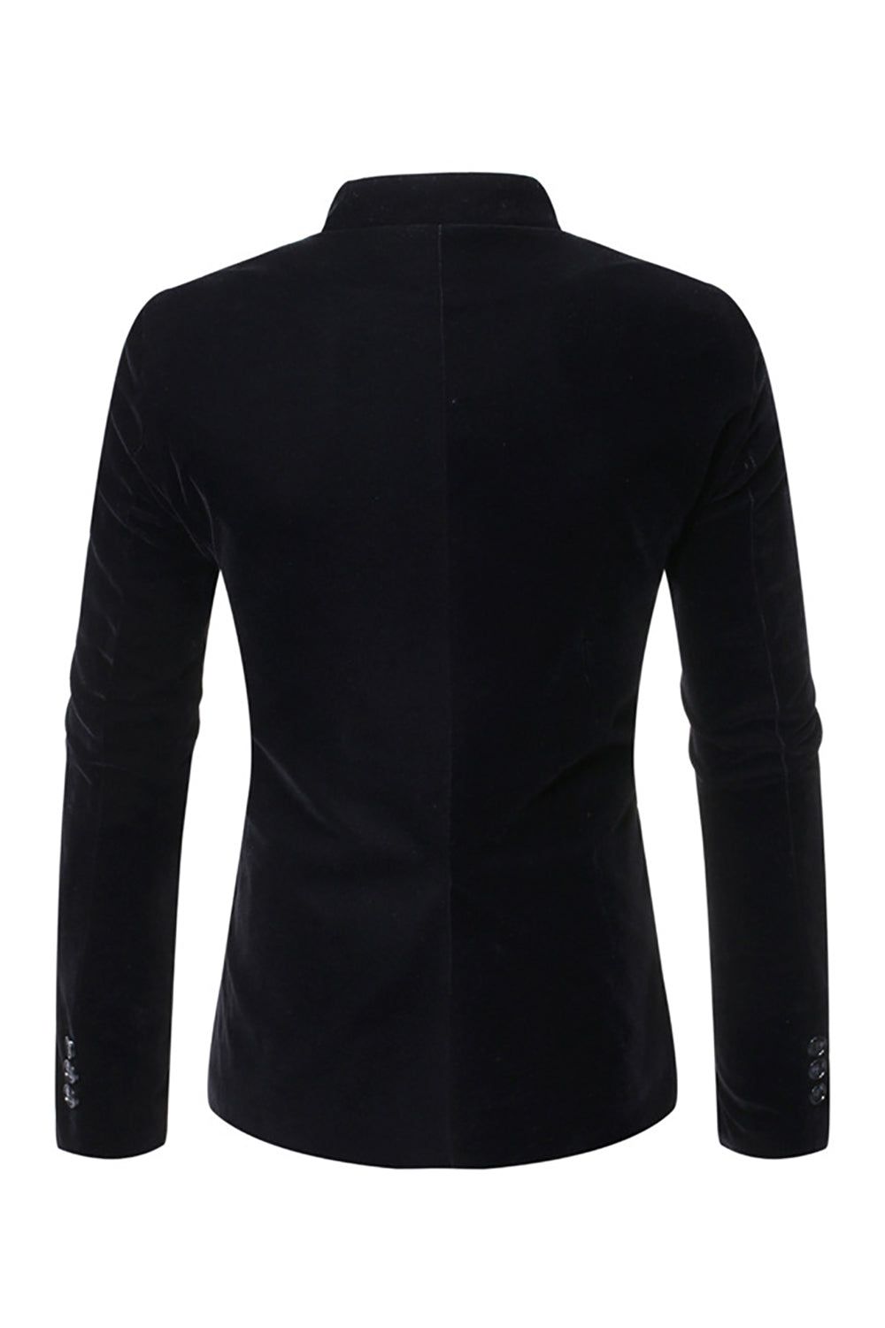 Coffee Double Beasted Stand Collar Men's Blazer sold by Zapaka product image thumbnail 5