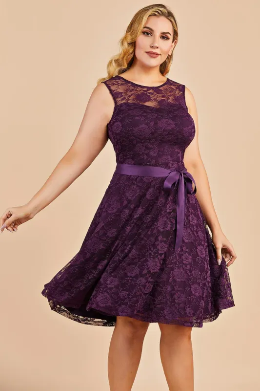 Short Plus Size Lace Dress sold by Zapaka